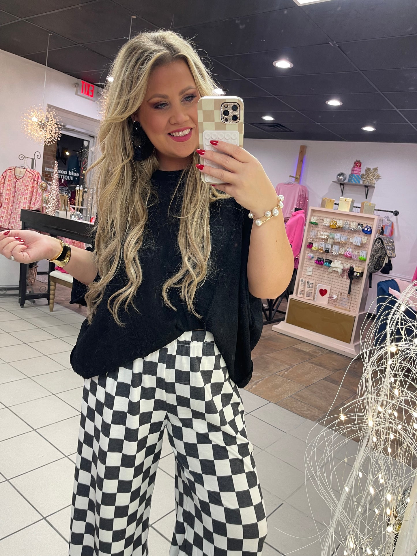 Black & White Checkered Pants