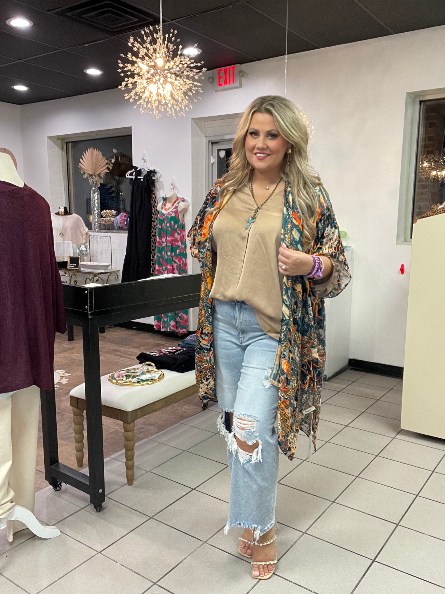 Taupe Oversized V-Neck