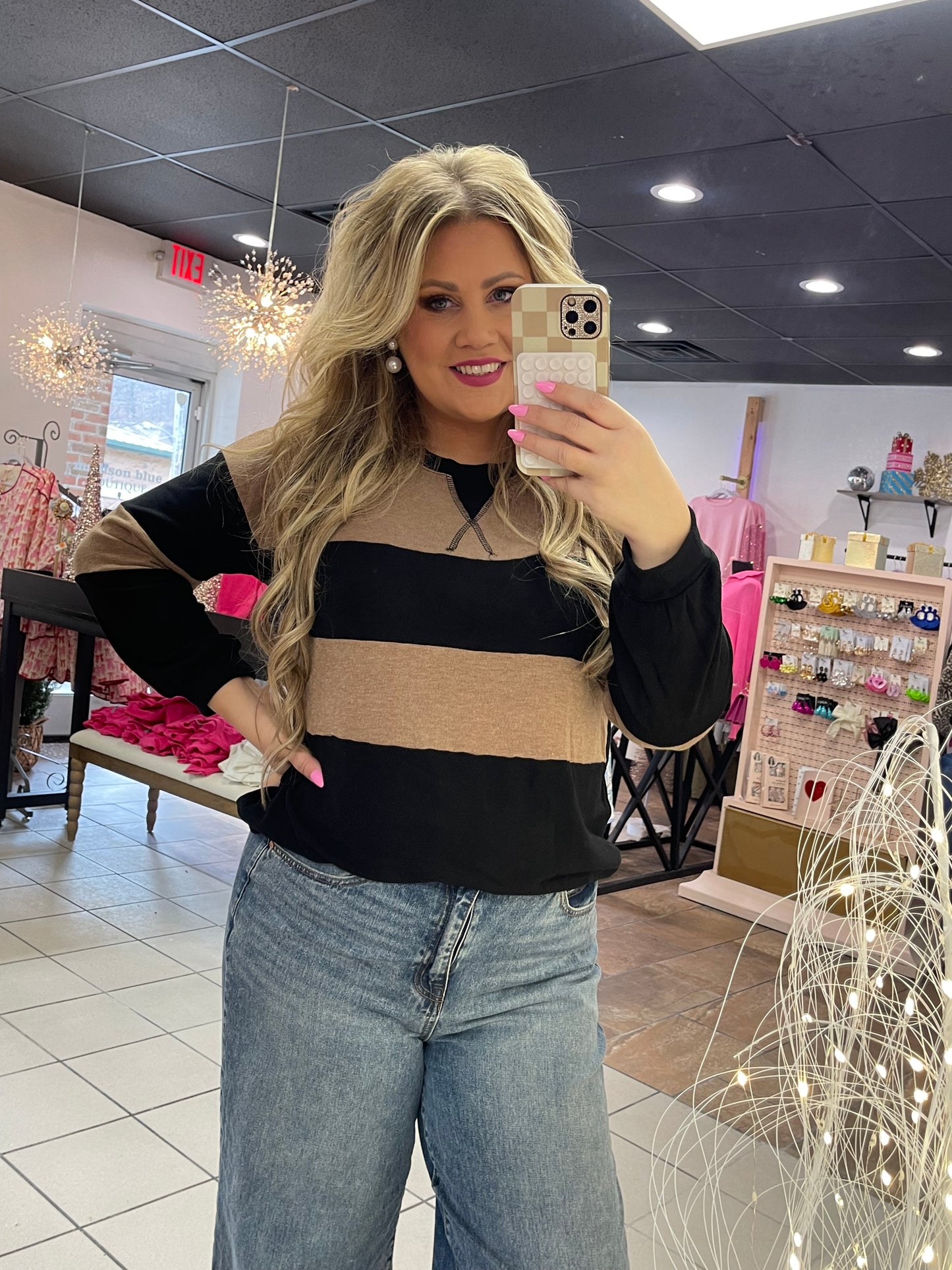 Colorblock Long Sleeve Top