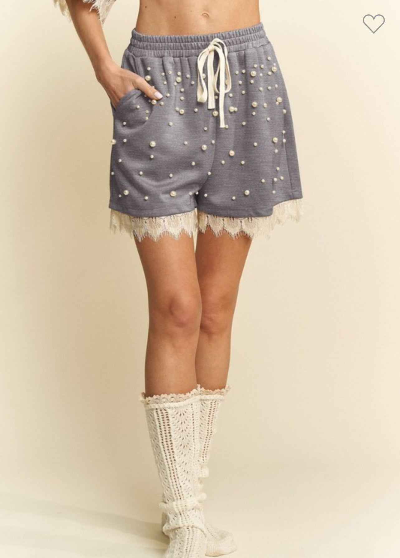 Pearly Lace Shorts