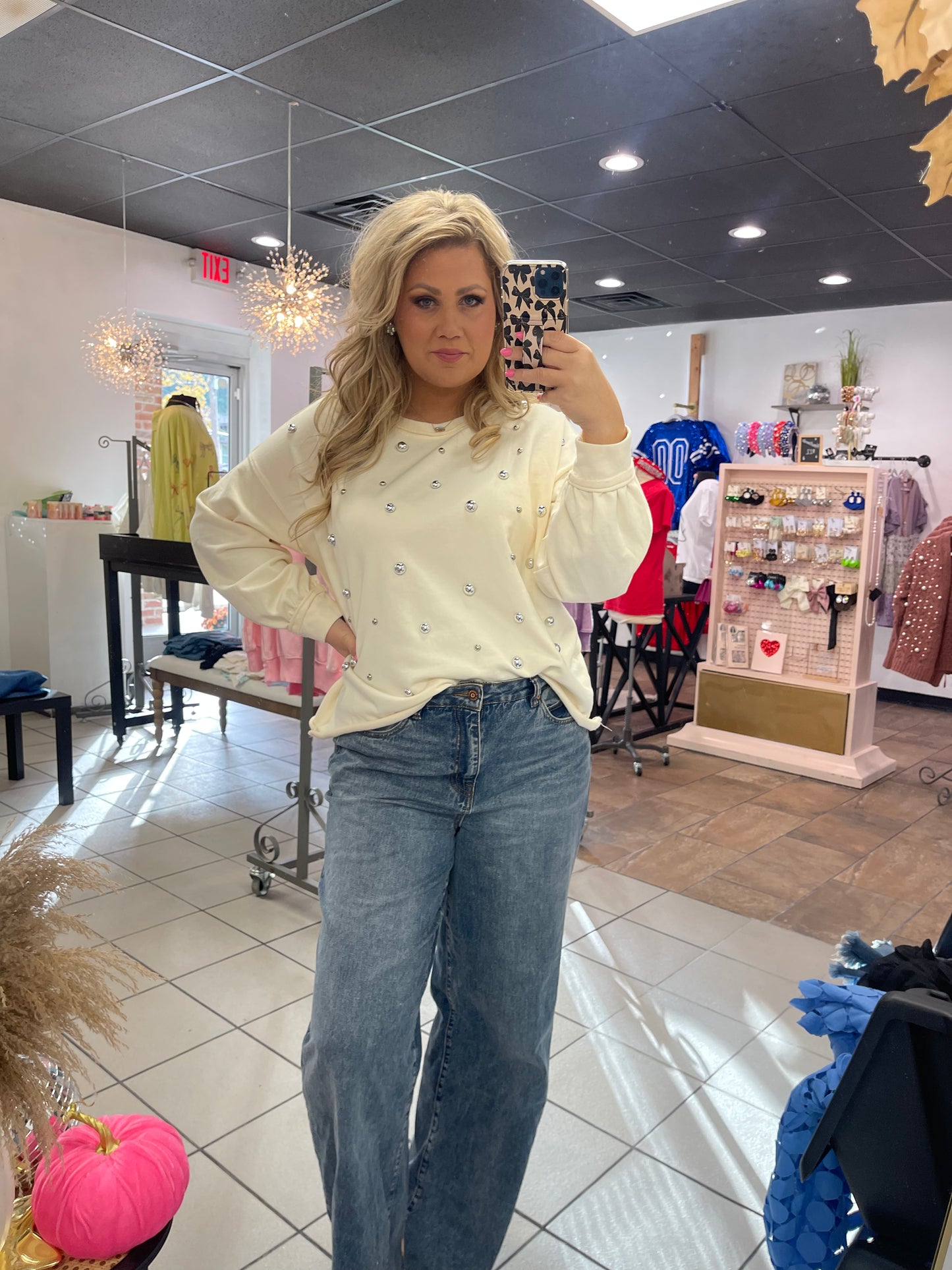 Silver Studded Pullover