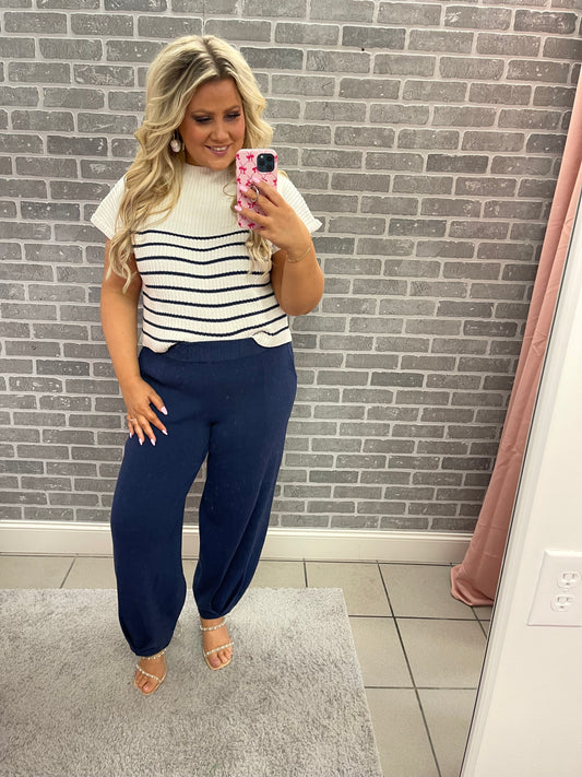 Navy Stripe Sweater