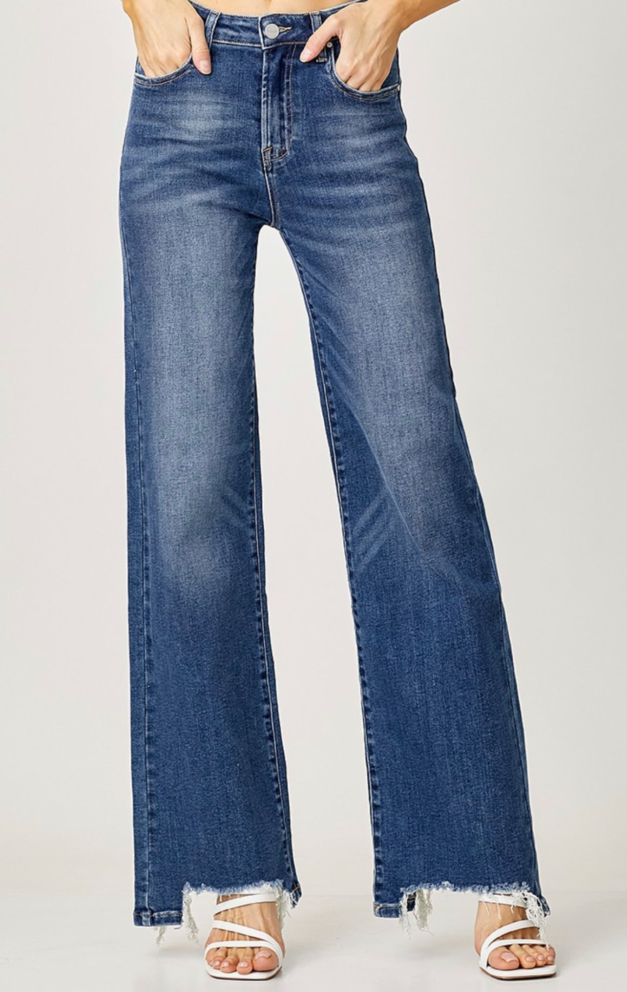 Risen Plus Wide Leg Jeans