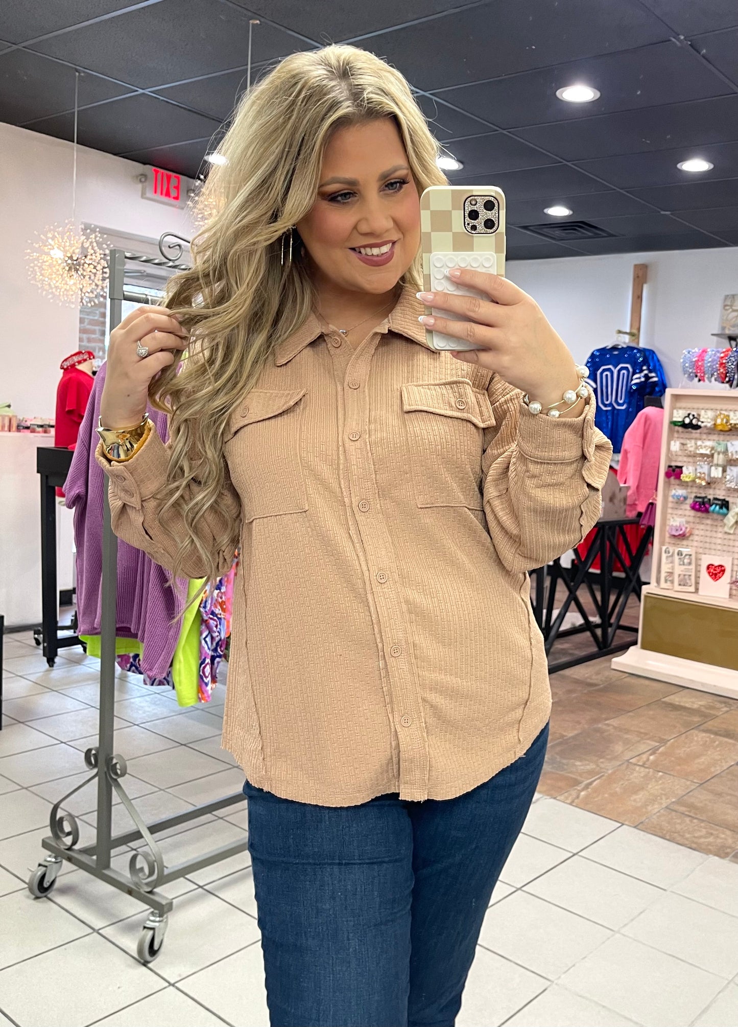 Blush Shacket