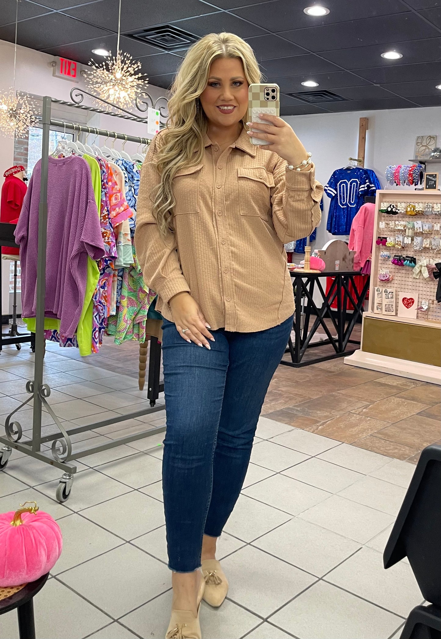 Blush Shacket