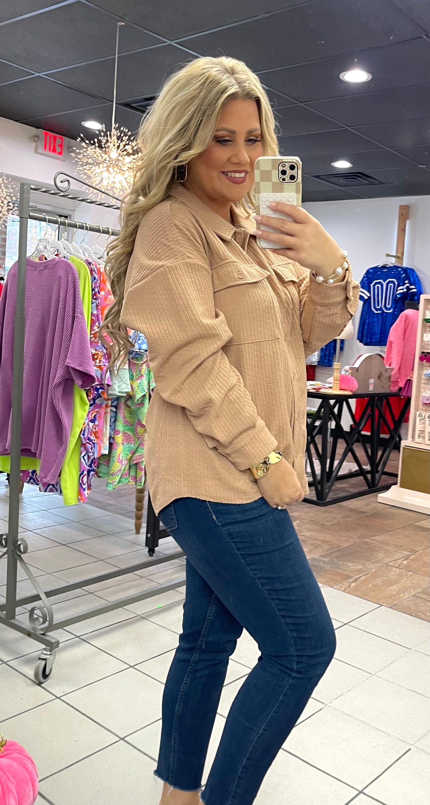 Blush Shacket