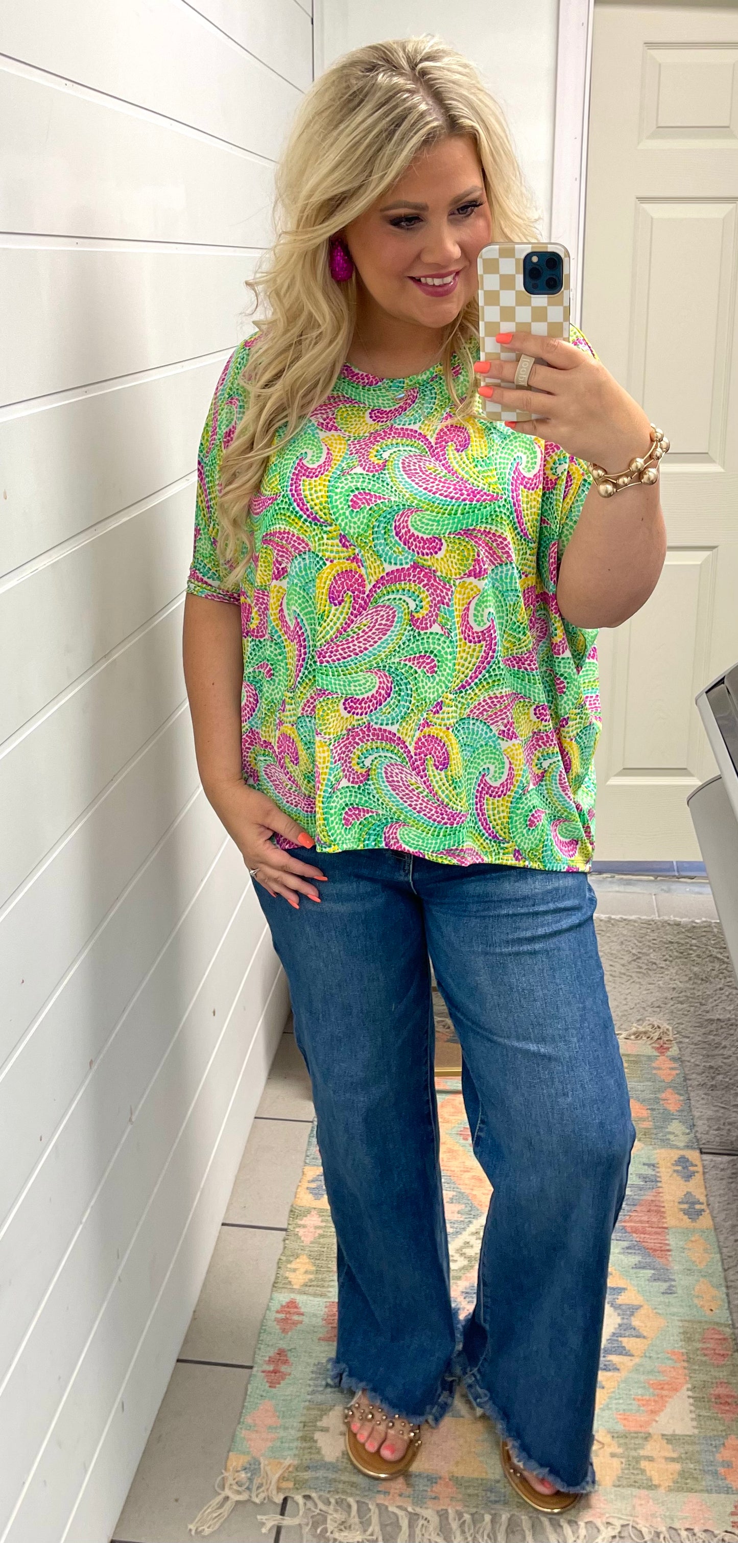 Neon Swirl Top