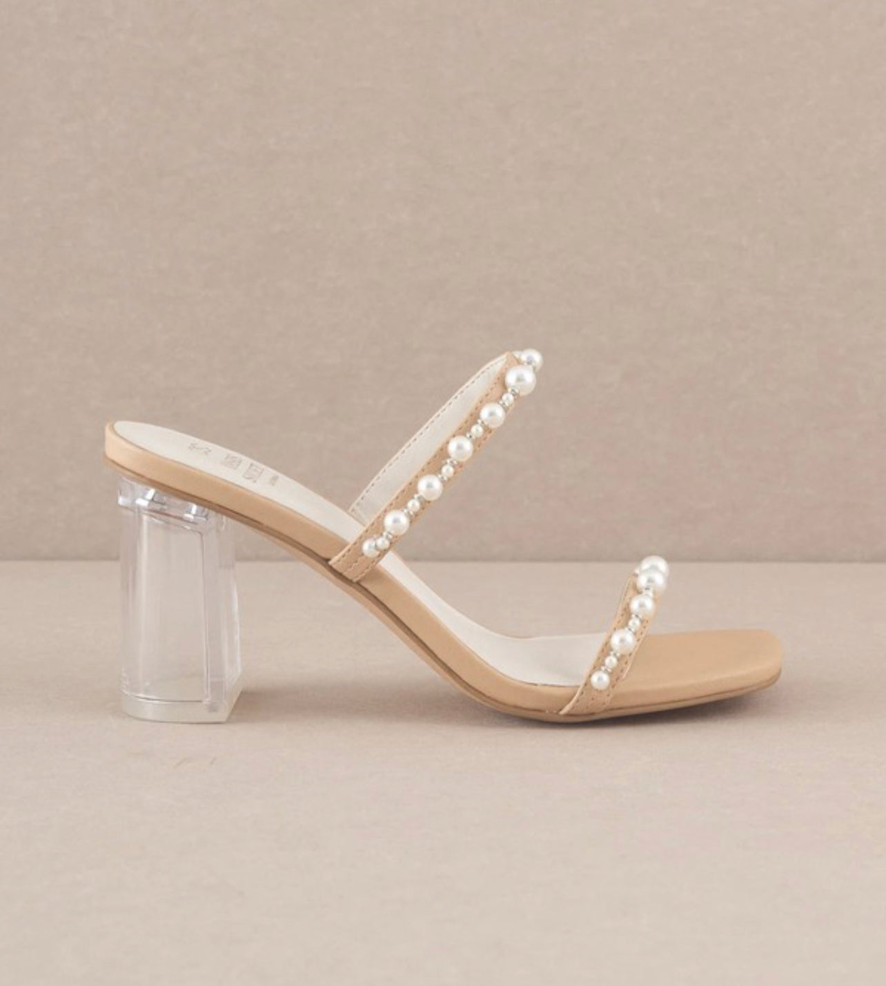 Pearl Clear Block Heels