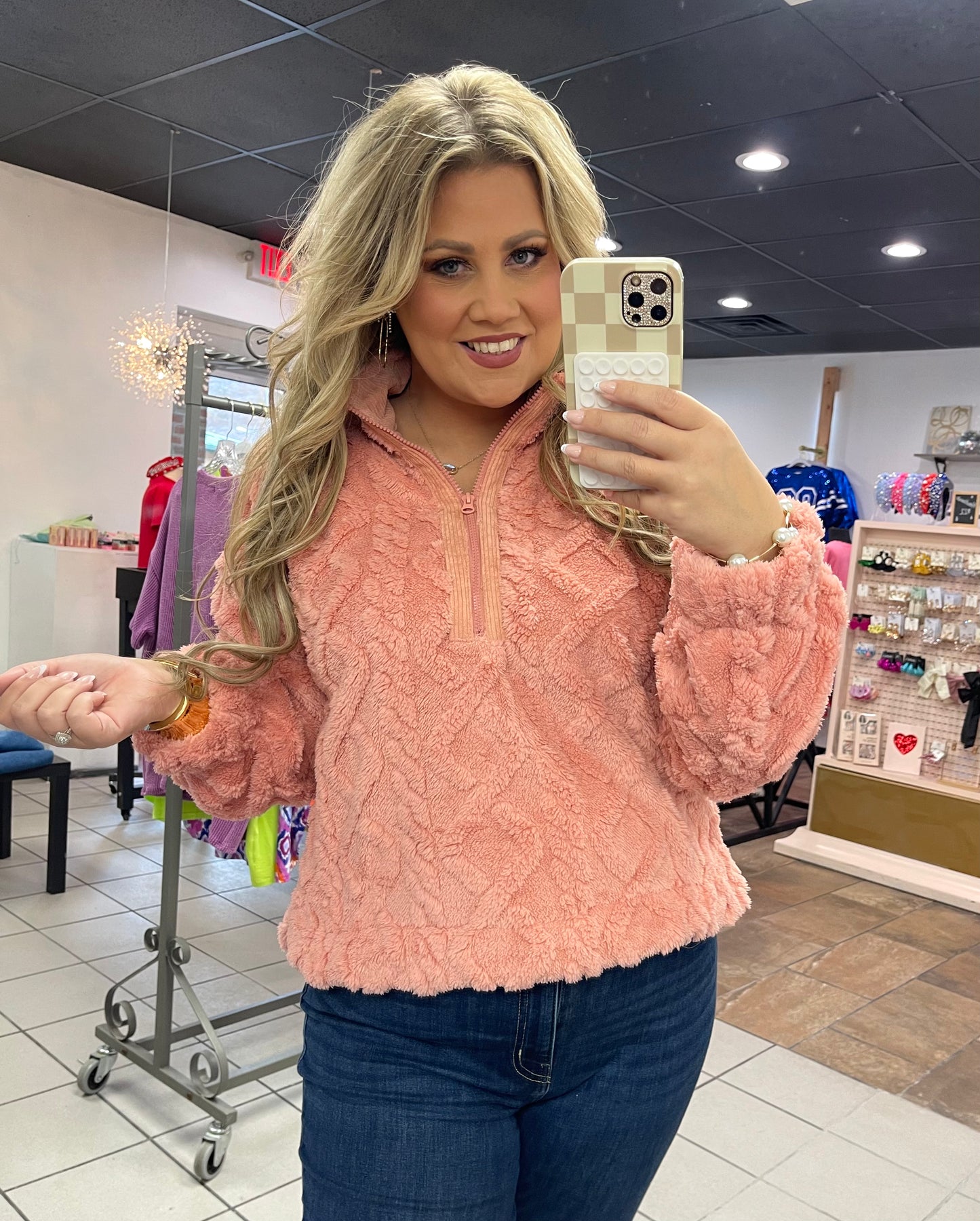 Blush Fleece Pullover