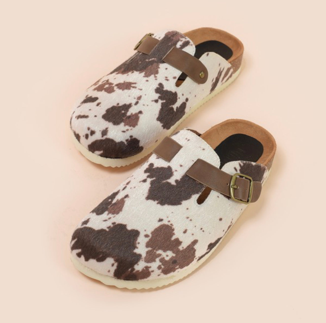 Cow Print Clogs