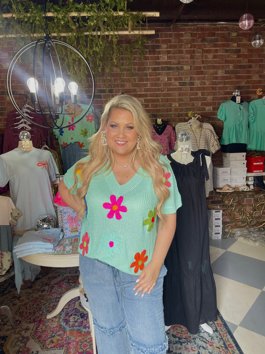 Crochet Floral Top