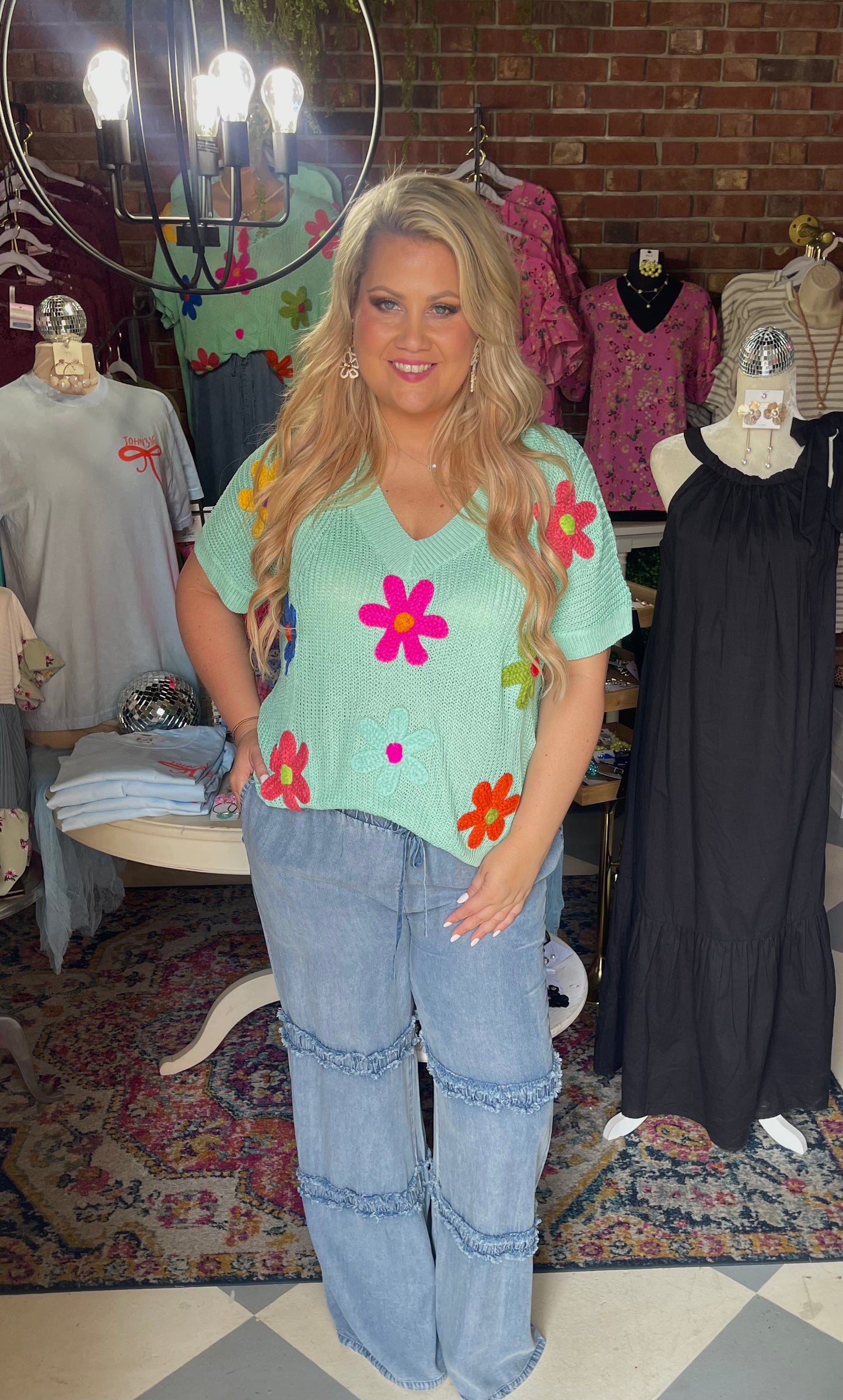 Crochet Floral Top