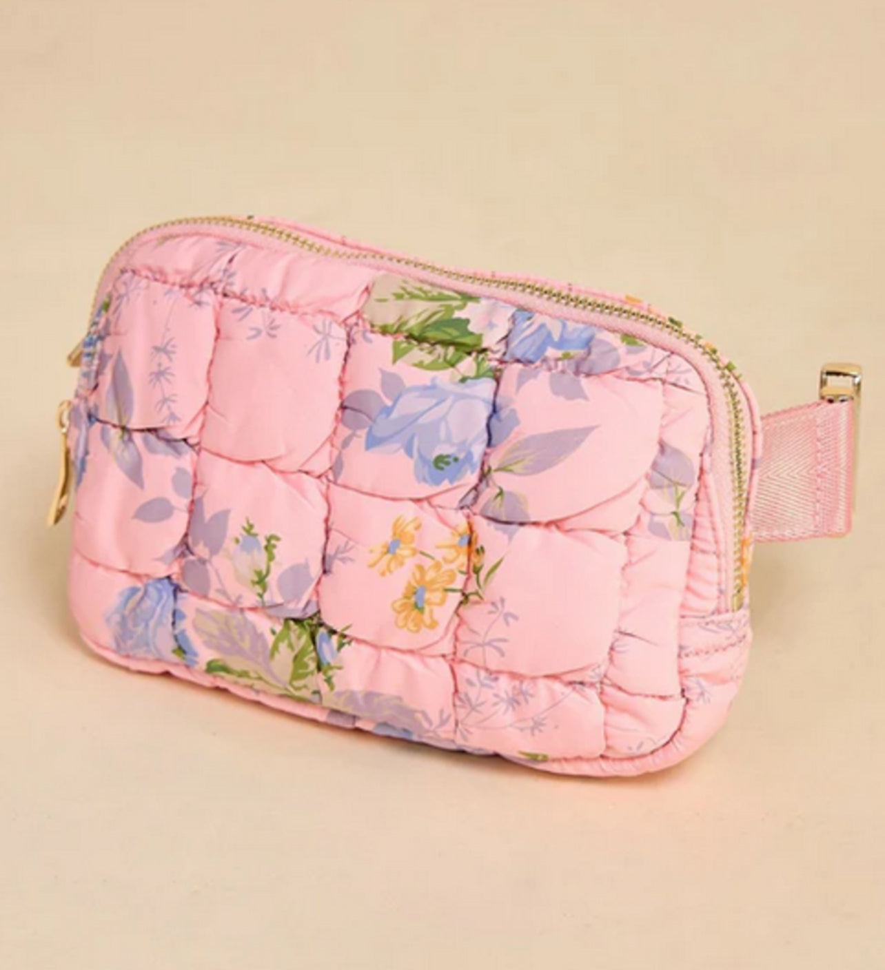 Pink Floral Belt Bag