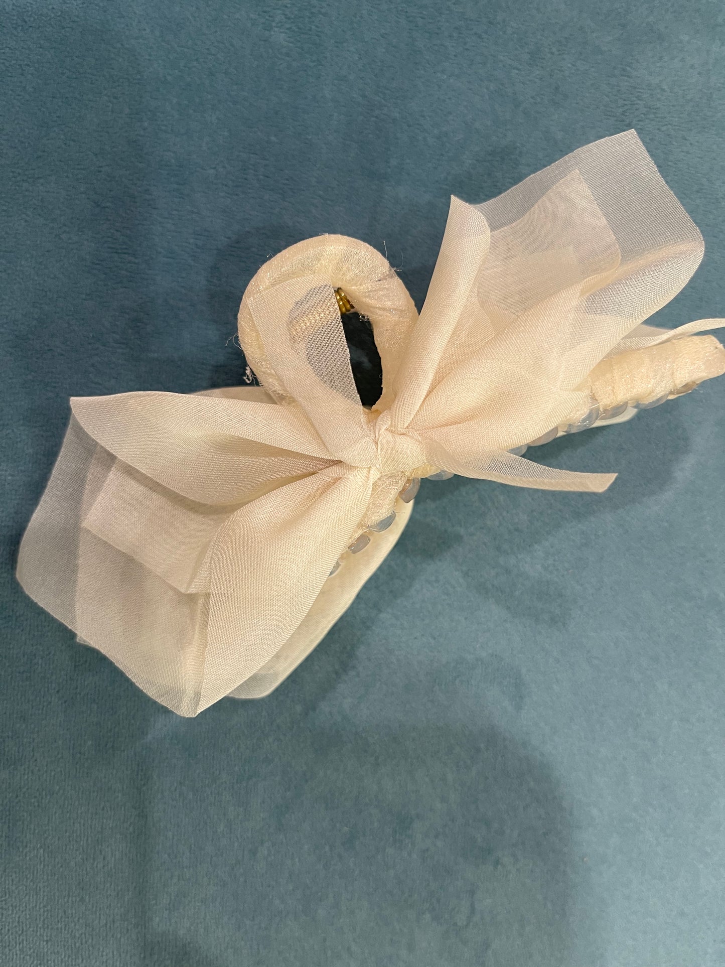 Small Chiffon Bow Claw Clip