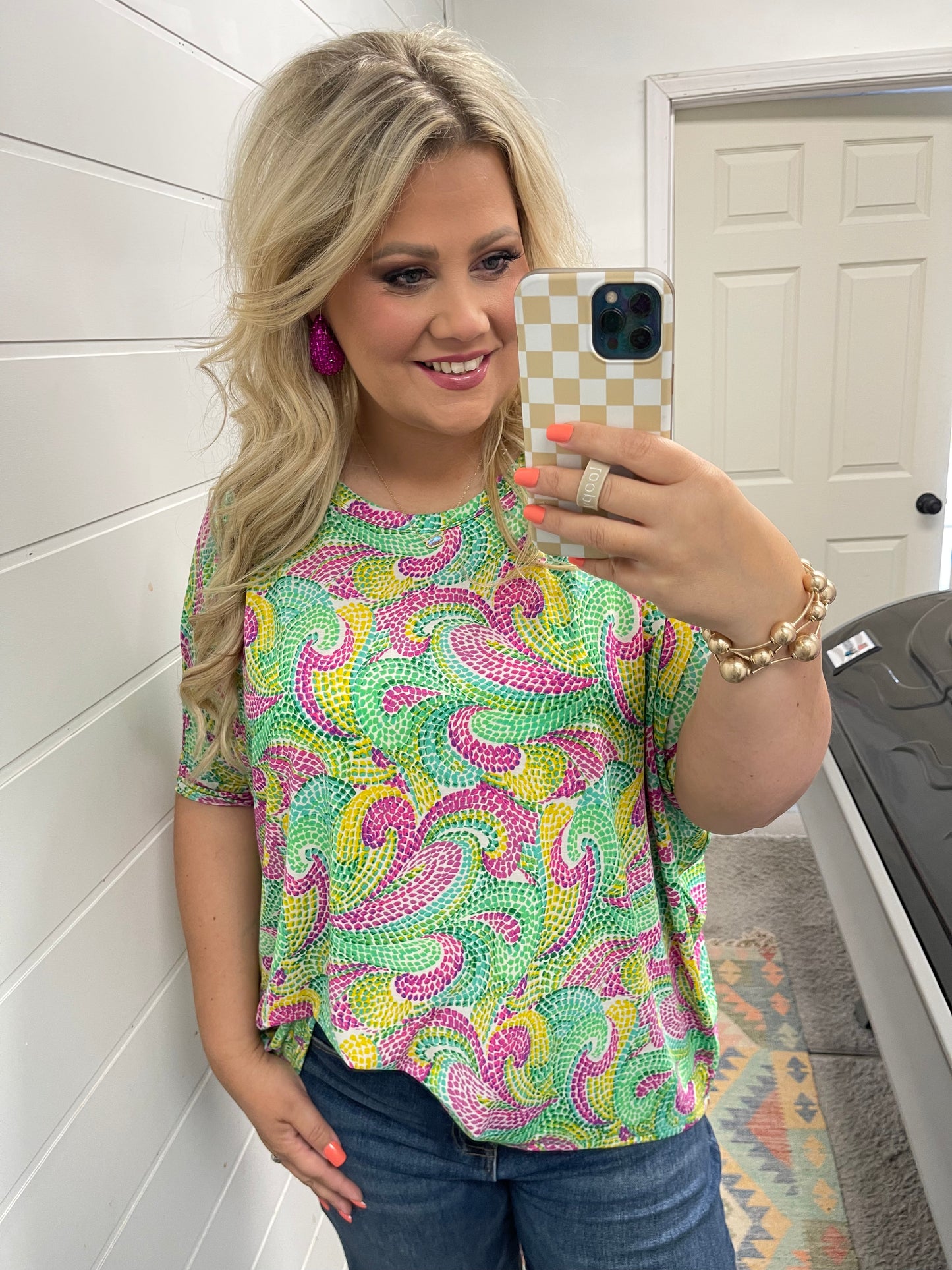 Neon Swirl Top