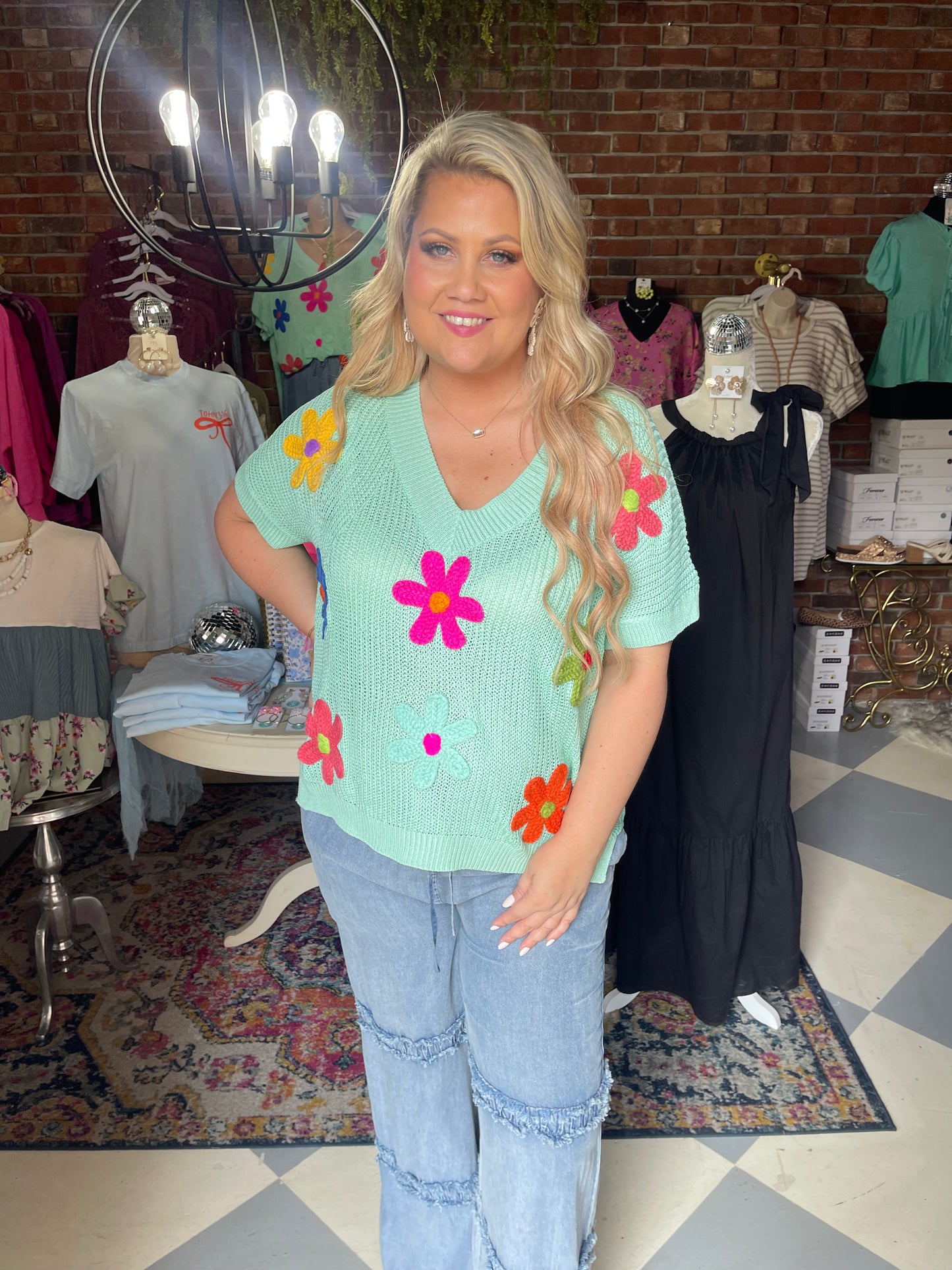 Crochet Floral Top