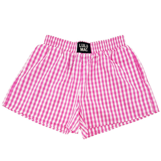 LULU MAC Pink Boxer Shorts